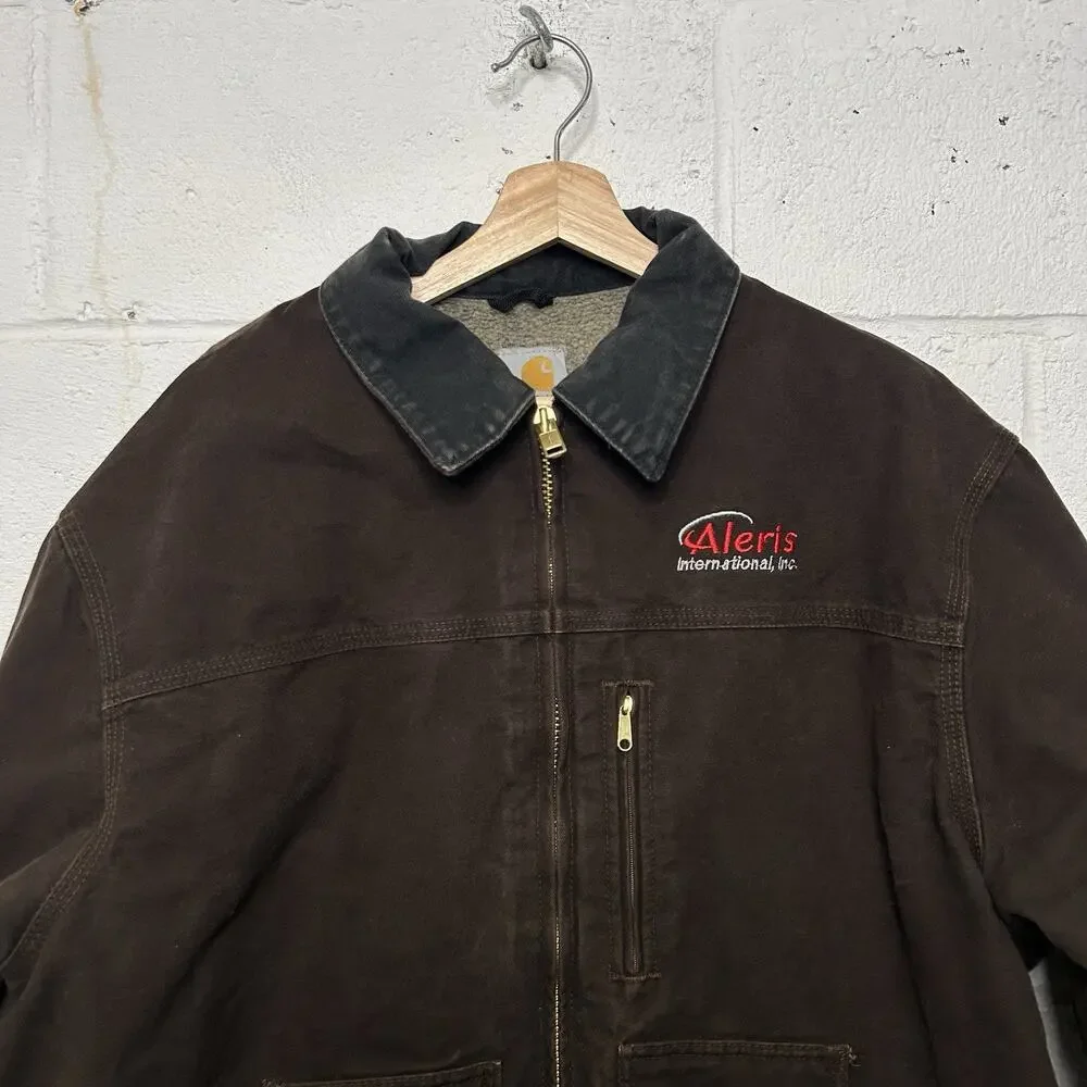 Vintage Carhartt Sherpa-Lined Ridge Jacket “Dark Brown” C61 - Picture 3 of 13